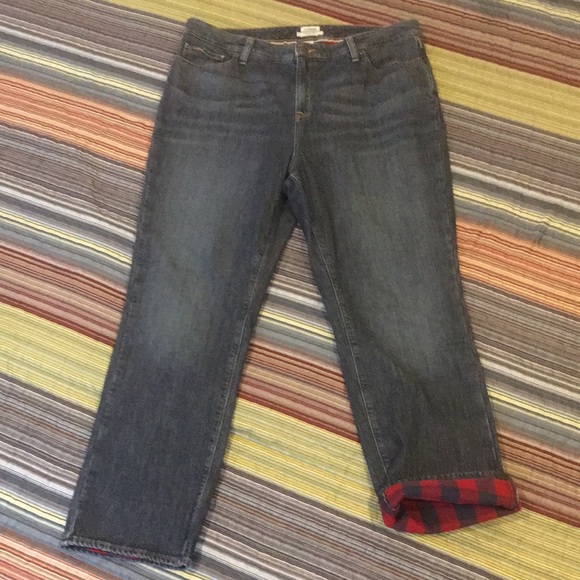 L.L.Bean Flannel Lined Classic Fit Jeans size 16P - Picture 2 of 11